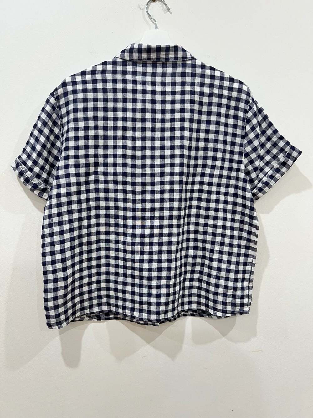 C&C California Women's Linen Short Sleeve Button Down Gingham Shirt Size M - Picture 2 of 10